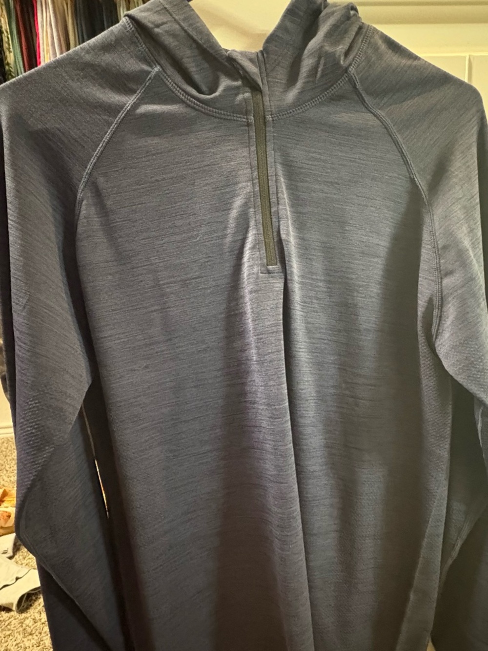 Blue Fabletics 1/4 Zip Long Sleeve Shirt Jacket